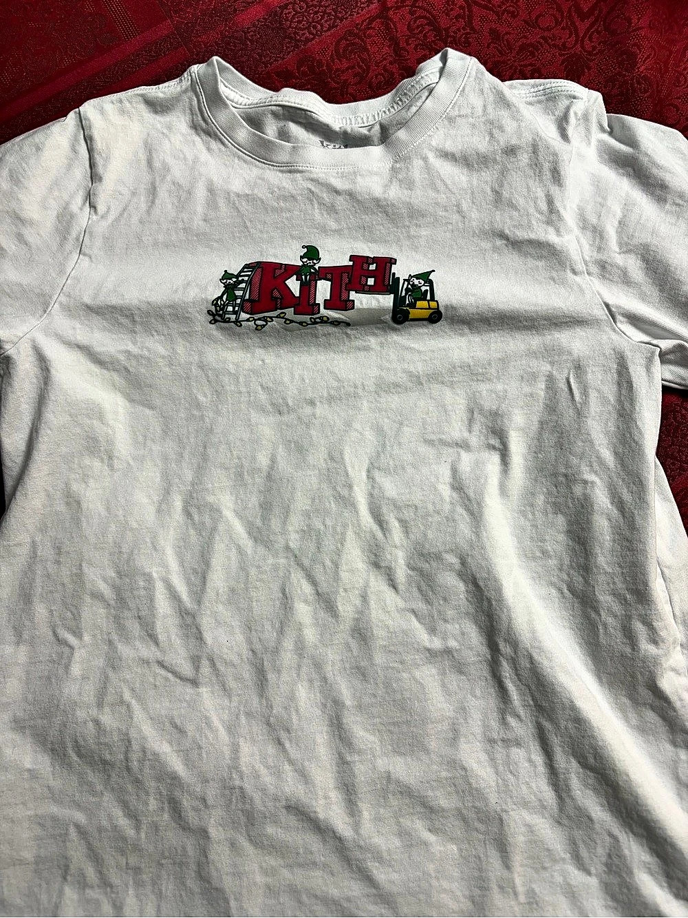 Kith Kithmas Elf Tee Graphic Short Sleeve Tee White XL